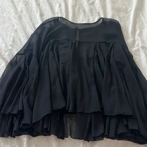 flowy mesh black top